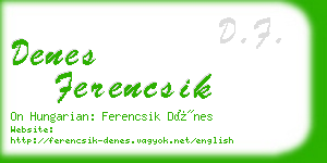 denes ferencsik business card